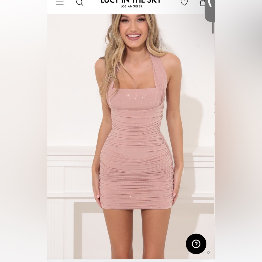 Pink lucy in the sky homecoming mini dress!
